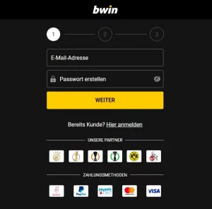 bwin Registrierung